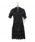 Lily Brown（リリーブラウン）の古着「フラワーレースワンピース」｜ブラック