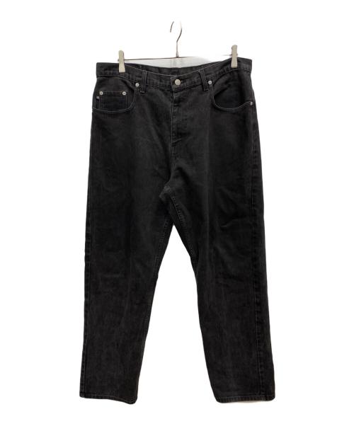 RALPH LAUREN JEANS（ラルフローレンジーンズ）RALPH LAUREN JEANS (ラルフローレンジーンズ) ワイドテーパードデニムパンツ ブラック サイズ:W36の古着・服飾アイテム