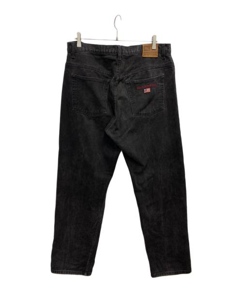 RALPH LAUREN JEANS（ラルフローレンジーンズ）RALPH LAUREN JEANS (ラルフローレンジーンズ) ワイドテーパードデニムパンツ ブラック サイズ:W36の古着・服飾アイテム