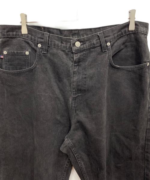 RALPH LAUREN JEANS（ラルフローレンジーンズ）RALPH LAUREN JEANS (ラルフローレンジーンズ) ワイドテーパードデニムパンツ ブラック サイズ:W36の古着・服飾アイテム
