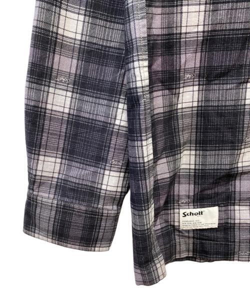 Schott（ショット）Schott (ショット) LS FLANNEL SHIRT OMBRE ブラック サイズ:Ｌの古着・服飾アイテム