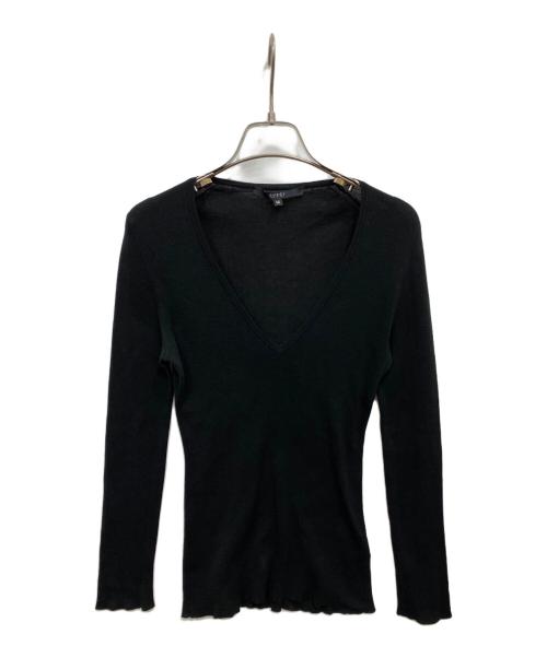 GUCCI（グッチ）GUCCI (グッチ) Vネックニット ブラック サイズ:Ｍの古着・服飾アイテム