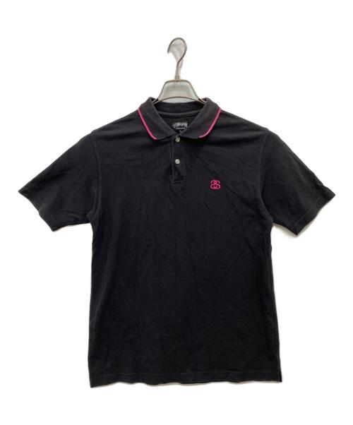 stussy（ステューシー）stussy (ステューシー) ポロシャツ ブラック サイズ:Ｌの古着・服飾アイテム