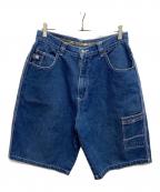 pellepelleペレペレ）の古着「デニムバギーショートパンツ」｜インディゴ