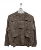 YOKEヨーク）の古着「CROSSING CABLE CREW NECK KNIT」｜ブラウン