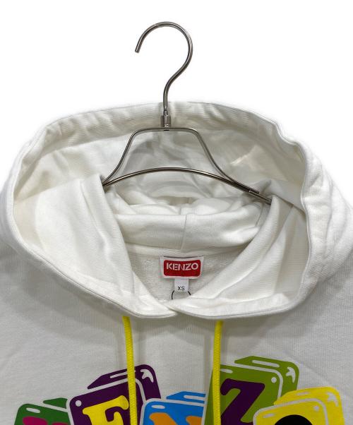 KENZO（ケンゾー）KENZO (ケンゾー) BOKE BOY プルオーバーパーカー ホワイト サイズ:ＸＳの古着・服飾アイテム