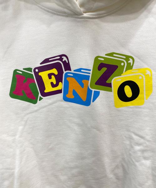 KENZO（ケンゾー）KENZO (ケンゾー) BOKE BOY プルオーバーパーカー ホワイト サイズ:ＸＳの古着・服飾アイテム