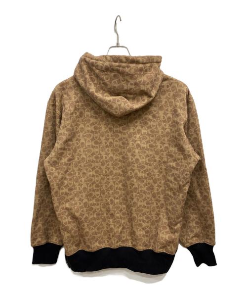 COACH（コーチ）COACH (コーチ) Champion (チャンピオン) モノグラムパーカー ブラウン サイズ:Mの古着・服飾アイテム