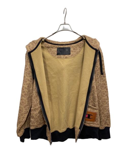 COACH（コーチ）COACH (コーチ) Champion (チャンピオン) モノグラムパーカー ブラウン サイズ:Mの古着・服飾アイテム