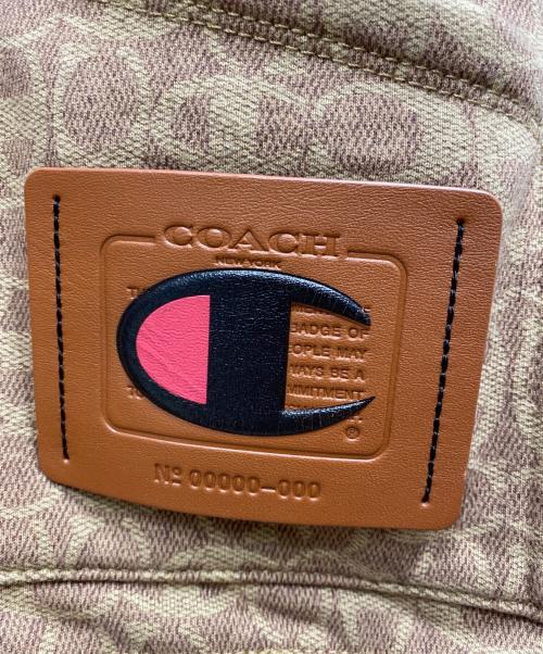 COACH（コーチ）COACH (コーチ) Champion (チャンピオン) モノグラムパーカー ブラウン サイズ:Mの古着・服飾アイテム