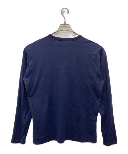 maison kitsune（メゾンキツネ）maison kitsune (メゾンキツネ) 刺繍Tシャツ ネイビー サイズ:Ⅿの古着・服飾アイテム