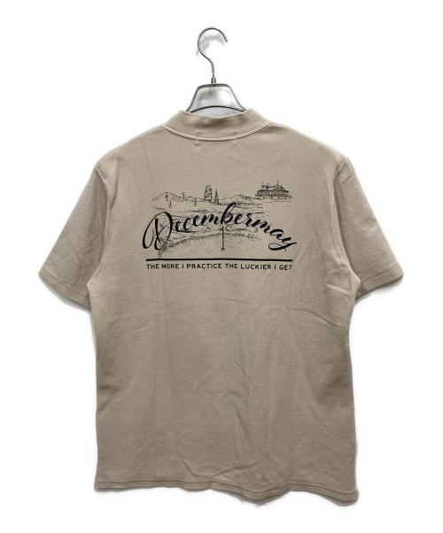 decembermay（ディセンバーメイ）decembermay (ディセンバーメイ) ハーフスリーブモックニット ベージュ サイズ:3の古着・服飾アイテム