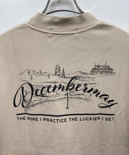 decembermay（ディセンバーメイ）decembermay (ディセンバーメイ) ハーフスリーブモックニット ベージュ サイズ:3の古着・服飾アイテム