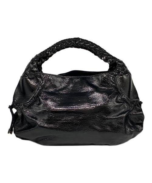 Salvatore Ferragamo（サルヴァトーレ フェラガモ）Salvatore Ferragamo (サルヴァトーレ フェラガモ) エナメルハンドバッグ ブラックの古着・服飾アイテム