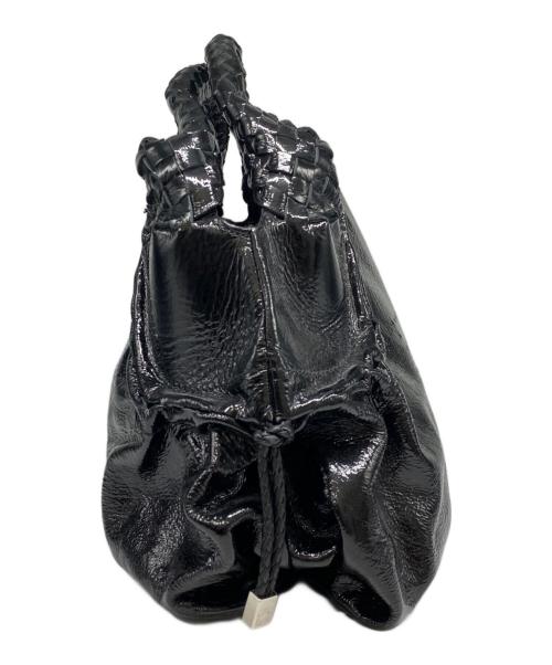 Salvatore Ferragamo（サルヴァトーレ フェラガモ）Salvatore Ferragamo (サルヴァトーレ フェラガモ) エナメルハンドバッグ ブラックの古着・服飾アイテム