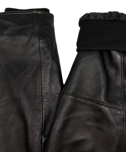 Eddie Bauer（エディーバウアー）Eddie Bauer (エディーバウアー) ラムレザージャケット ブラック サイズ:Sの古着・服飾アイテム