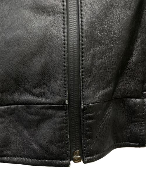 Eddie Bauer（エディーバウアー）Eddie Bauer (エディーバウアー) ラムレザージャケット ブラック サイズ:Sの古着・服飾アイテム