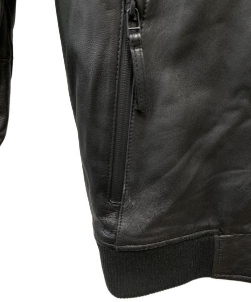 Eddie Bauer（エディーバウアー）Eddie Bauer (エディーバウアー) ラムレザージャケット ブラック サイズ:Sの古着・服飾アイテム