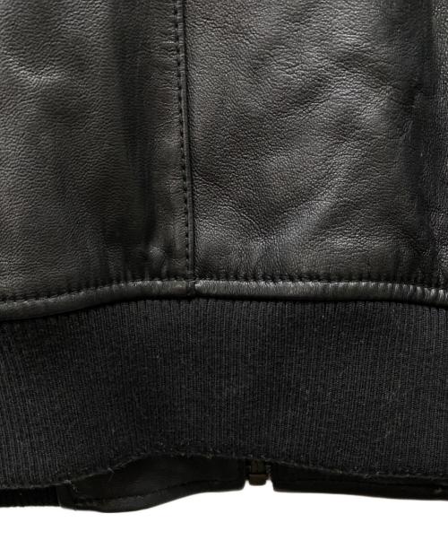 Eddie Bauer（エディーバウアー）Eddie Bauer (エディーバウアー) ラムレザージャケット ブラック サイズ:Sの古着・服飾アイテム