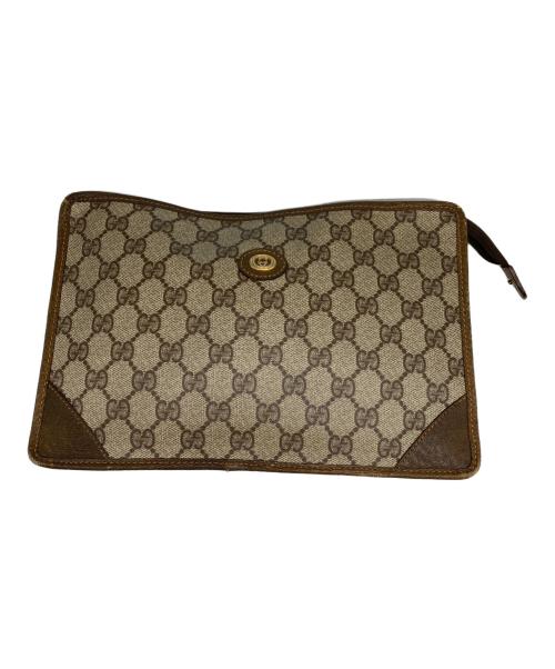 GUCCI（グッチ）GUCCI (グッチ) クラッチバッグ ブラウンの古着・服飾アイテム