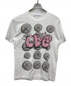 COMME des GARCONS SHIRT×KAWSコムデギャルソンシャツ×カウズ）の古着「プリントTシャツ」｜ホワイト