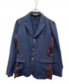 COMME des GARCONS HOMME PLUSコムデギャルソンオムプリュス）の古着「製品染めポリ縮絨再構築ジャケット」｜ネイビー