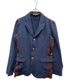 COMME des GARCONS HOMME PLUS（コムデギャルソンオムプリュス）の古着「製品染めポリ縮絨再構築ジャケット」｜ネイビー