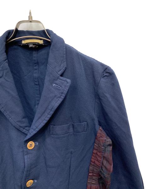 COMME des GARCONS HOMME PLUS（コムデギャルソンオムプリュス）COMME des GARCONS HOMME PLUS (コムデギャルソンオムプリュス) 製品染めポリ縮絨再構築ジャケット ネイビー サイズ:Sの古着・服飾アイテム
