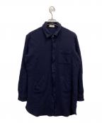UNDERCOVERISMアンダーカバーイズム）の古着「ロングウールシャツジャケット」｜ネイビー
