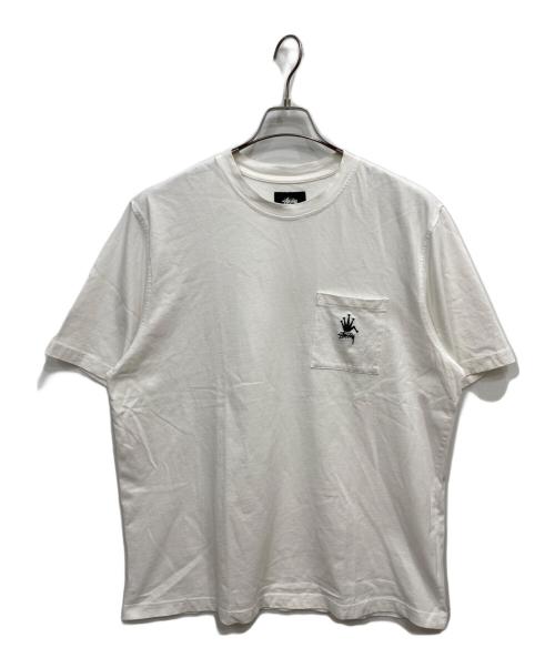 stussy（ステューシー）stussy (ステューシー) ポケットTシャツ ホワイト サイズ:Ｌの古着・服飾アイテム