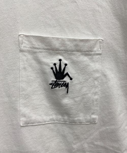 stussy（ステューシー）stussy (ステューシー) ポケットTシャツ ホワイト サイズ:Ｌの古着・服飾アイテム
