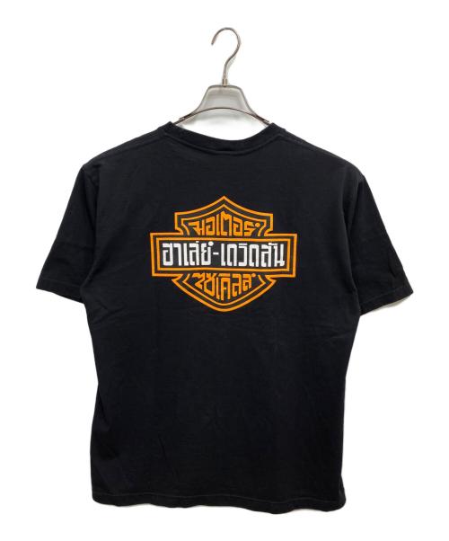 HARLEY-DAVIDSON（ハーレーダビッドソン）HARLEY-DAVIDSON (ハーレーダビッドソン) タイ語ロゴ プリントTシャツ ブラック サイズ:不明の古着・服飾アイテム