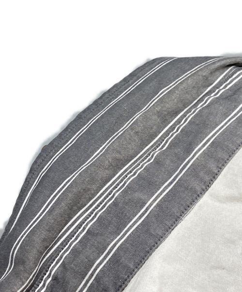 MHL（エムエイチエル）MHL (エムエイチエル) DRY COTTON STRIPE SS SHIRTS グレー サイズ:Mの古着・服飾アイテム