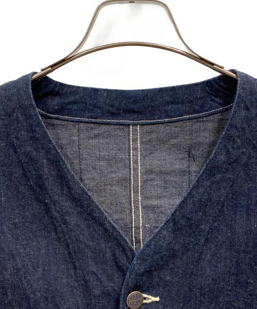 HEADLIGHT（ヘッドライト）HEADLIGHT (ヘッドライト) ノーカラーデニムカバーオール インディゴ サイズ:不明の古着・服飾アイテム