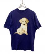 Hanesヘインズ）の古着「ドッグプリントヴィンテージTシャツ」｜ネイビー