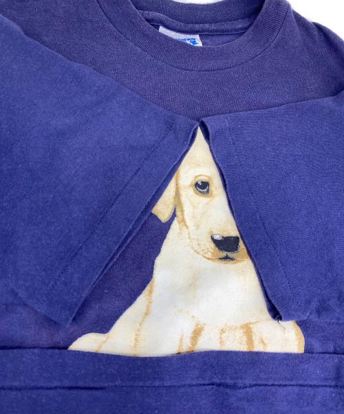 Hanes（ヘインズ）Hanes (ヘインズ) ドッグプリントヴィンテージTシャツ ネイビー サイズ:Ｍの古着・服飾アイテム