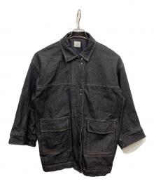 pinue（ピヌエ）の古着「オーバーサイズデニムジャケット」｜ブラック