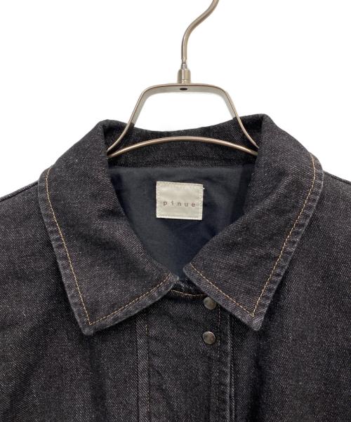 pinue（ピヌエ）pinue (ピヌエ) オーバーサイズデニムジャケット ブラック サイズ:不明の古着・服飾アイテム