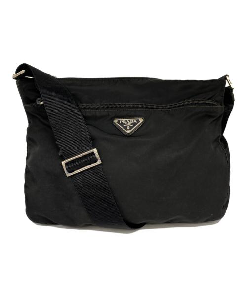 PRADA（プラダ）PRADA (プラダ) ナイロンショルダーバッグ ブラックの古着・服飾アイテム