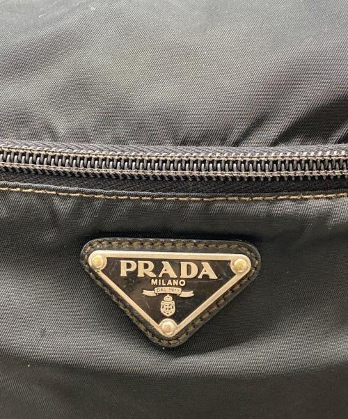 PRADA（プラダ）PRADA (プラダ) ナイロンショルダーバッグ ブラックの古着・服飾アイテム