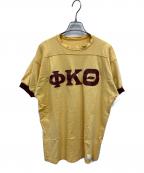 RUSSELLラッセル）の古着「ヴィンテージフットボールTシャツ」｜イエロー