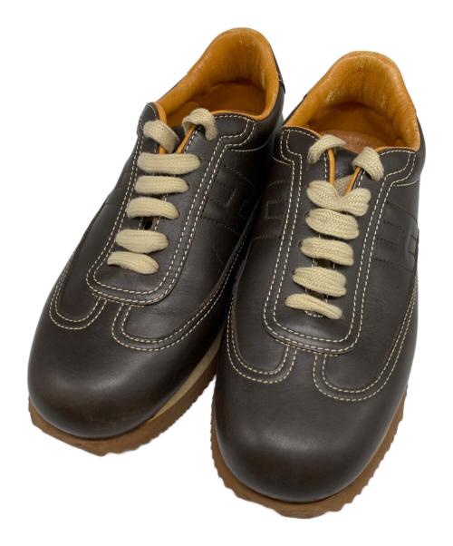 HERMES（エルメス）HERMES (エルメス) クイックローカットスニーカー ブラウン サイズ:36の古着・服飾アイテム