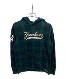 POLO RALPH LAUREN（ポロ・ラルフローレン）の古着「タータンチェックブラックウォッチ パーカー」｜グリーン