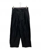 BEAMS Lightsビームスライト）の古着「オリジナル モールスキン ワイドパンツ」｜ブラック