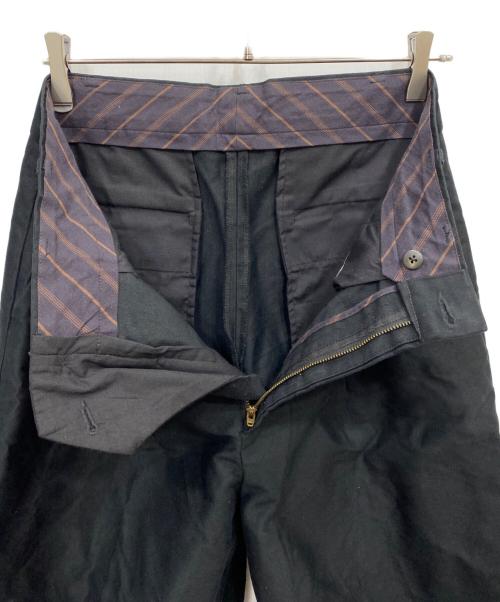 BEAMS Lights（ビームスライト）BEAMS Lights (ビームスライト) オリジナル モールスキン ワイドパンツ ブラック サイズ:Mの古着・服飾アイテム