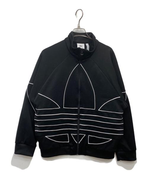 adidas（アディダス）adidas (アディダス) Big Trefoil Outline PLY Track Top JKT ブラック サイズ:Ｌの古着・服飾アイテム