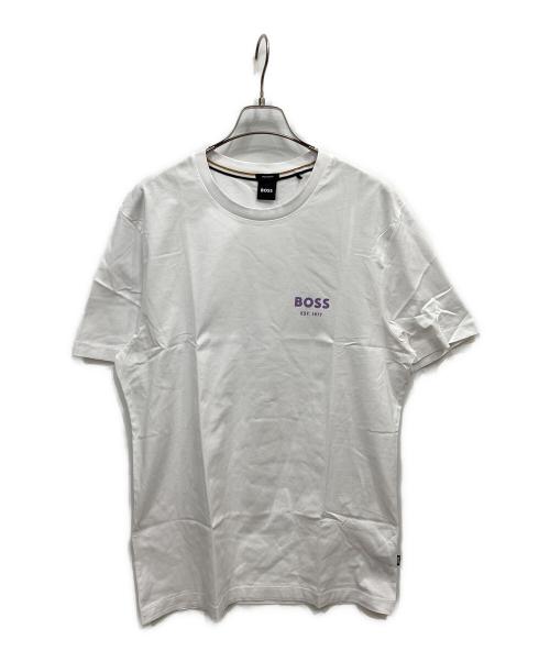 BOSS（ボス）BOSS (ボス) プリントTシャツ ホワイト サイズ:XLの古着・服飾アイテム