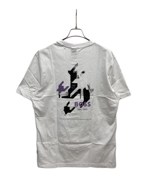 BOSS（ボス）BOSS (ボス) プリントTシャツ ホワイト サイズ:XLの古着・服飾アイテム