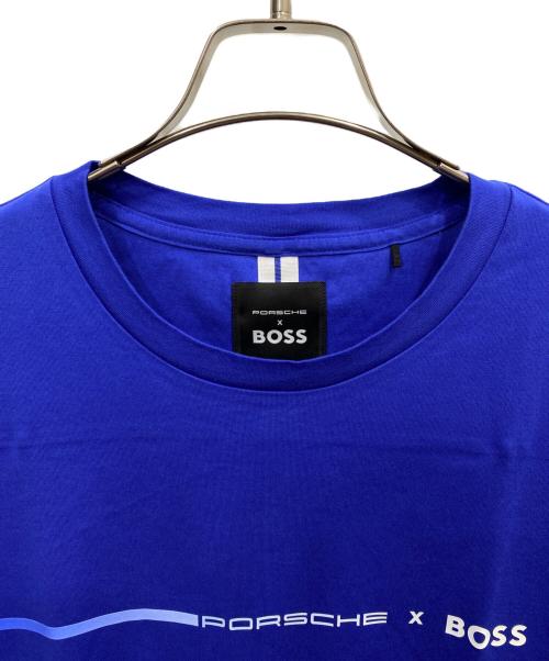 BOSS（ボス）BOSS (ボス) PORSCHE (ポルシェ) プリントTシャツ ブルー サイズ:XLの古着・服飾アイテム