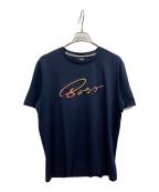 BOSSボス）の古着「刺繍Tシャツ」｜ネイビー
